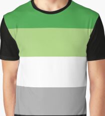 Aromantic Pride Flag Shirt Graphic T-Shirt