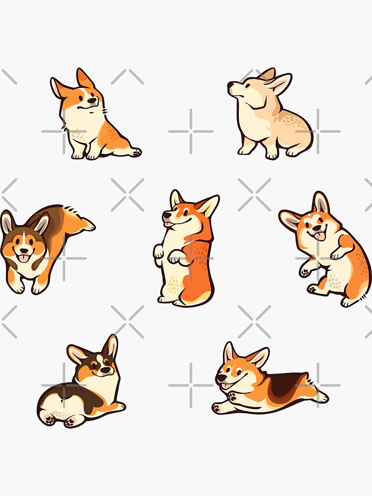 Jolly corgis in green by Colordrilos