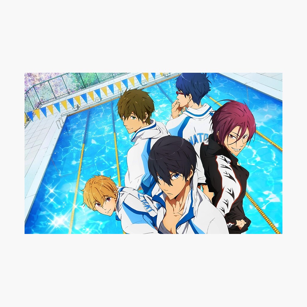 "Free! anime original poster" Photographic Print by elenatrinh | Redbubble