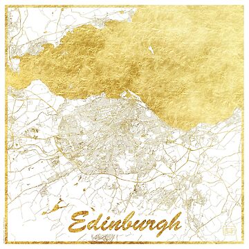 Artwork thumbnail, Edinburgh Map Gold by HubertRoguski