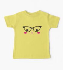 Niedliches Kätzchen in Gläsern Baby T-Shirt
