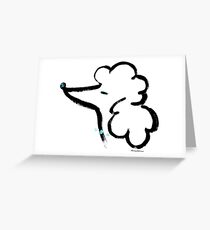 Poodle head Greeting Card