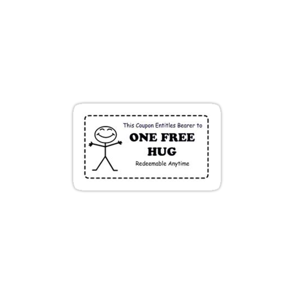 one-free-hug-coupon-redeemable-anytime-stickers-by-singerevita-redbubble