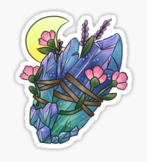 Fluorite crystals in the moonlight Sticker