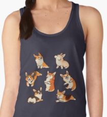 Jolly corgis in green Women's Tank Top