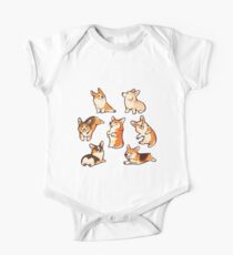 Jolly corgis in green One Piece - Short Sleeve
