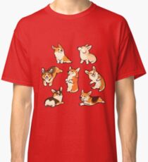 Lovey corgis in pink Classic T-Shirt