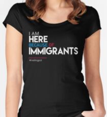 I'm Here Because of Immigrants Women's Fitted Scoop T-Shirt