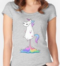Unicorn Fart Fitted Scoop T-Shirt