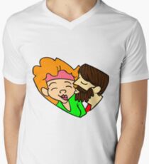Heart-shaped couple Men's V-Neck T-Shirt