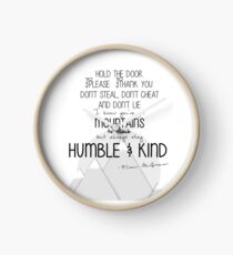 Humble and Kind Clock