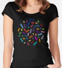Farbkodierte DNA Tailliertes Rundhals-Shirt