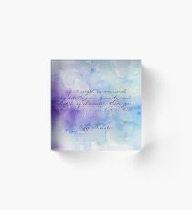 Paget's Quote About Women (Version 2) Acrylic Block