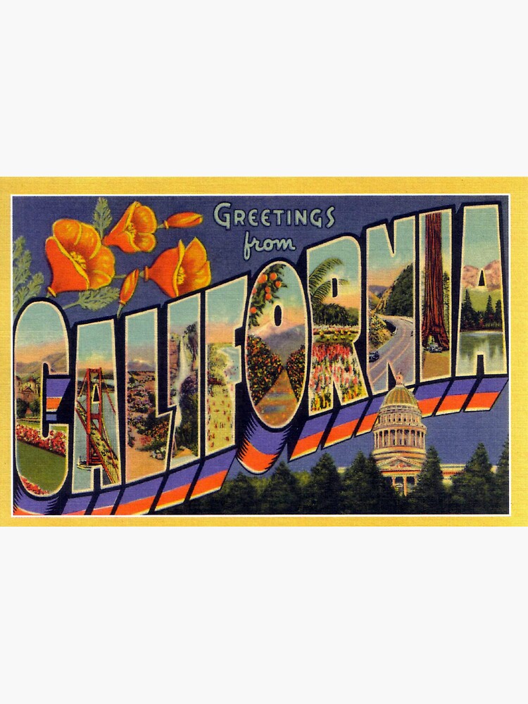 Vintage California Travel Postcard by pdgraphics