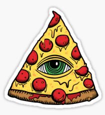 Illuminati Pizza Slice Sticker