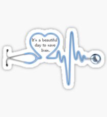 Stethoscope Heart Rhythm Sticker