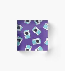 photocamera doodle pattern Acrylic Block