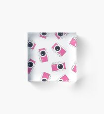 photocamera doodle pattern Acrylic Block