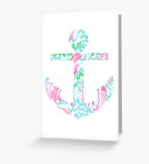 Lilly Lobster Anchor Greeting Card