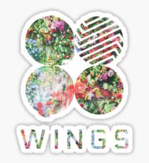 WINGS BTS FLORAL Sticker