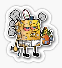 Spongebob off his head Sticker