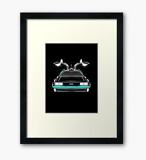 Delorean neon Framed Print