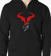 Rafael Nadal Tennis Player Logo Zipped Hoodie