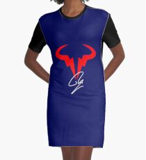 Rafael Nadal Tennis Player Logo Graphic T-Shirt Dress