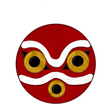 pakke privat Mange farlige situationer Princess Mononoke mask" Sticker for Sale by mak-hamlet | Redbubble