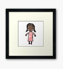 cartoon girl Framed Print
