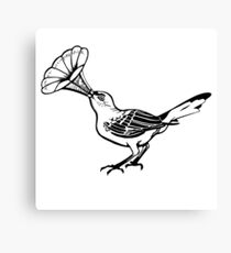 Bird With Victrola Beak Canvas Print