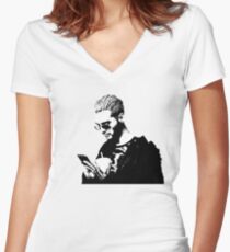 Bill Kaulitz Women's Fitted V-Neck T-Shirt