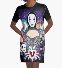 Ghibli Dreams Graphic T-Shirt Dress