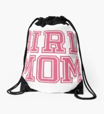 Girl Mom Pink Baby Shower Gender Reveal Party Womens T Shirt Drawstring Bag