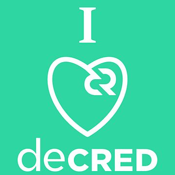 Artwork thumbnail, I love Decred - DCR Turquoise © v1 (Design timestamped by https://timestamp.decred.org/) by OfficialCryptos
