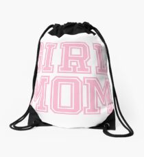 Girl Mom Pink Baby Shower Gender Reveal Party Womens T Shirt Drawstring Bag