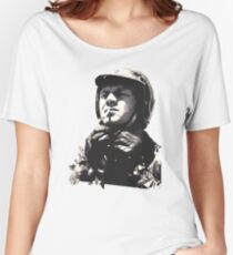 Steve McQueen Helmet Motorbike race Women's Relaxed Fit T-Shirt