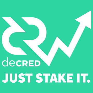 Artwork thumbnail, Decred just stake it - DCR Turquoise © v1 (Design timestamped by https://timestamp.decred.org/) by OfficialCryptos