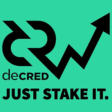 Artwork thumbnail, Decred just stake it - DCR Turquoise © v2 (Design timestamped by https://timestamp.decred.org/) by OfficialCryptos