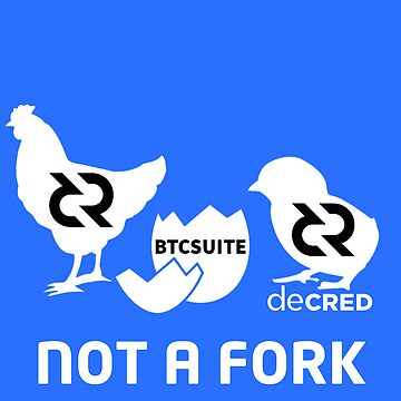 Artwork thumbnail, Not a fork - DCR Blue © v1 (Design timestamped by https://timestamp.decred.org/) by OfficialCryptos