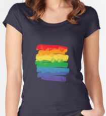 Pride Rainbow Brush Stroke Hope Women's Fitted Scoop T-Shirt
