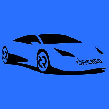 Artwork thumbnail, Decred sports car - DCR Blue © v1 (Design timestamped by https://timestamp.decred.org/) by OfficialCryptos