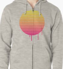 VHS Cassette Vaporwave Zipped Hoodie