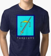 TempleOS Text Logo Tri-blend T-Shirt