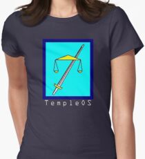TempleOS Text Logo Women's Fitted T-Shirt