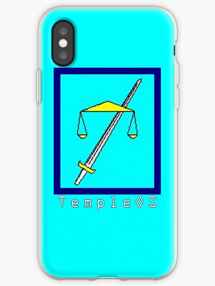 "TempleOS Text Logo" iPhone Cases & Covers by drizzly | Redbubble