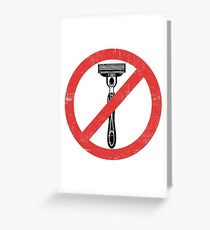 Beard Only - No Shaving Allowed Epic Beards Distressed Design Greeting Card