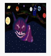 even cats dream of space Photographic Print