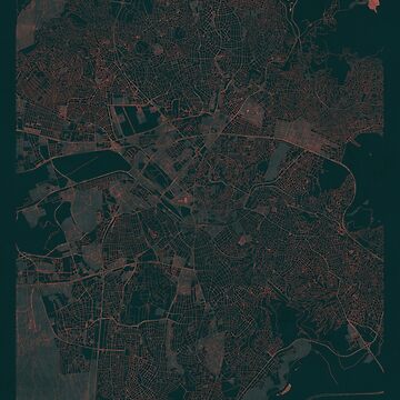 Artwork thumbnail, Ankara Map Red by HubertRoguski