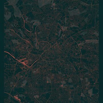 Artwork thumbnail, Manchester Map Red by HubertRoguski